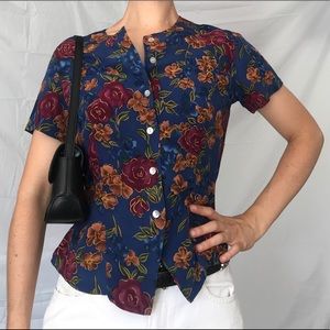 Vintage Floral Button Down